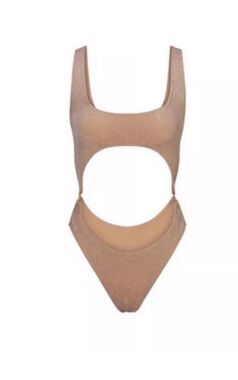 Skims Glitter Swim Monokini One Piece Size 4x